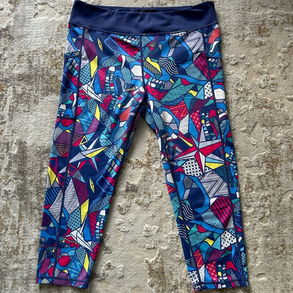 CVG Constantly Varied Gear Women's Kaleidscope Squat Proof Capri Leggings - XL